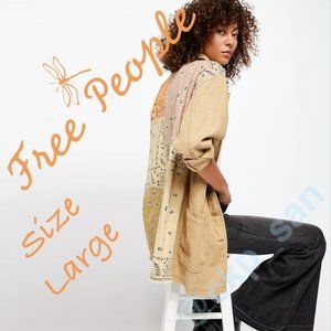 NWOT Free People Swept Up Shirt Jacket Sz L